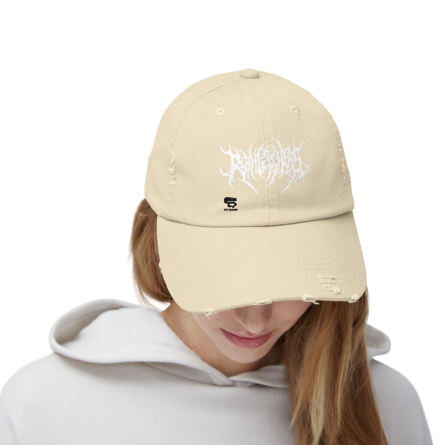 Unisex Distressed Cap with Bold Graphic Design | Perfect for Music Lovers & Casual Style