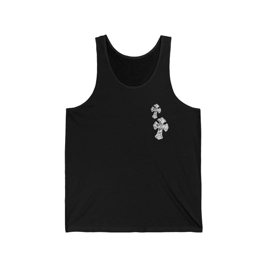 Unisex Jersey Tank Top – Edgy Graphic Design for Music Lovers